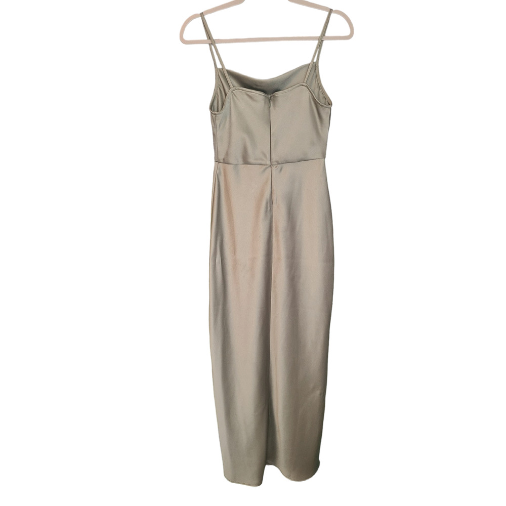 BHLDN Cali Satin Charmeuse Midi Dress US size 0 - Picture 7 of 8